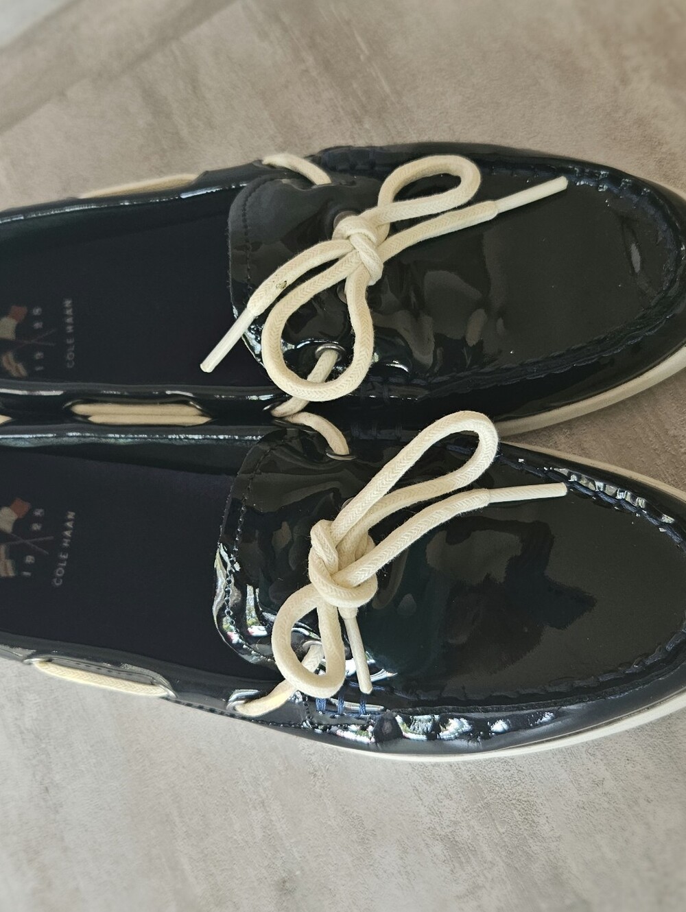 Cole Haan Women's Patent Leather Boat Shoes Loafers Black Size 8 B - Picture 15 of 15